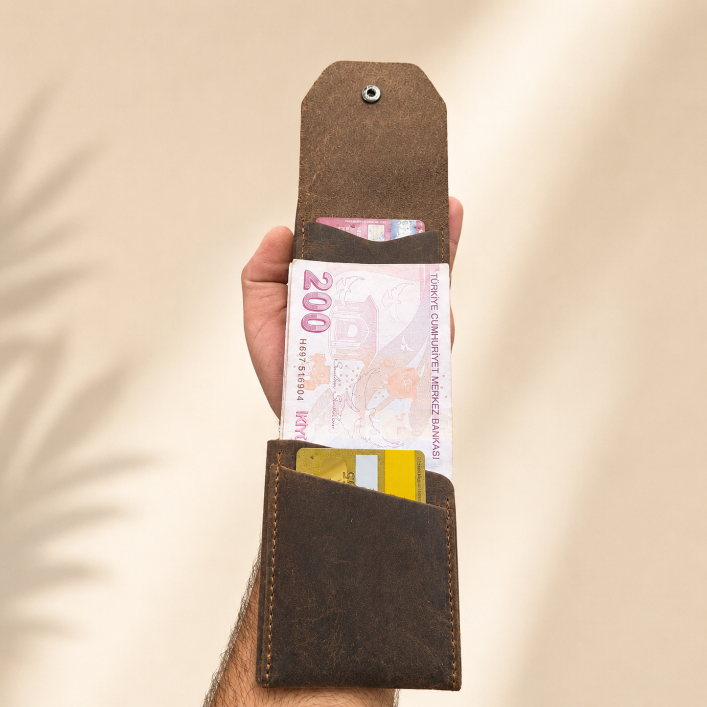Corvex Leather El Yapımı Hakiki Deri Erkek Cüzdanı
