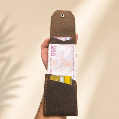 Corvex Leather El Yapımı Hakiki Deri Erkek Cüzdanı