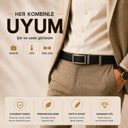 Corvex Premium Otomatik Hakiki Deri Kemer
