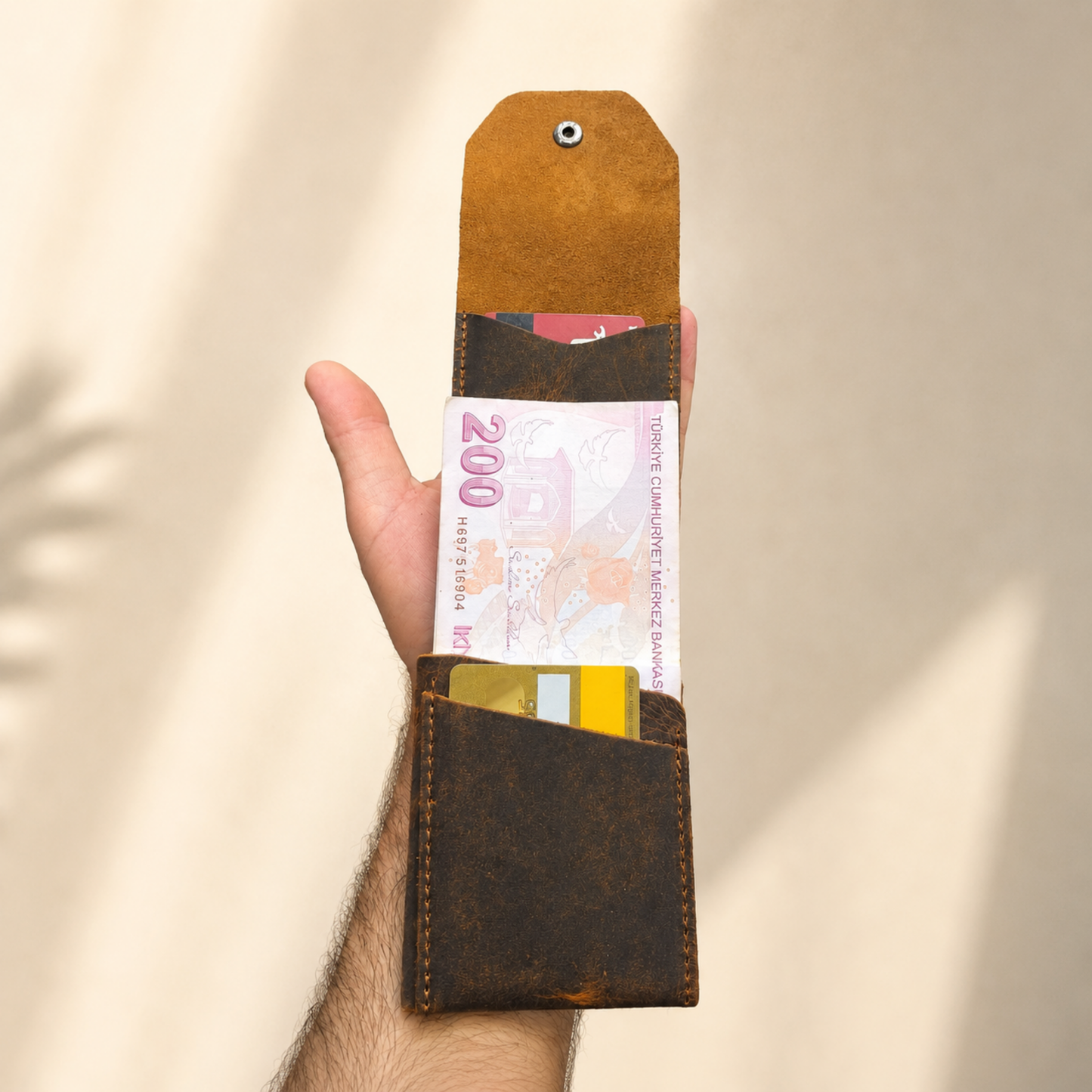 Corvex Leather El Yapımı Hakiki Deri Erkek Cüzdanı